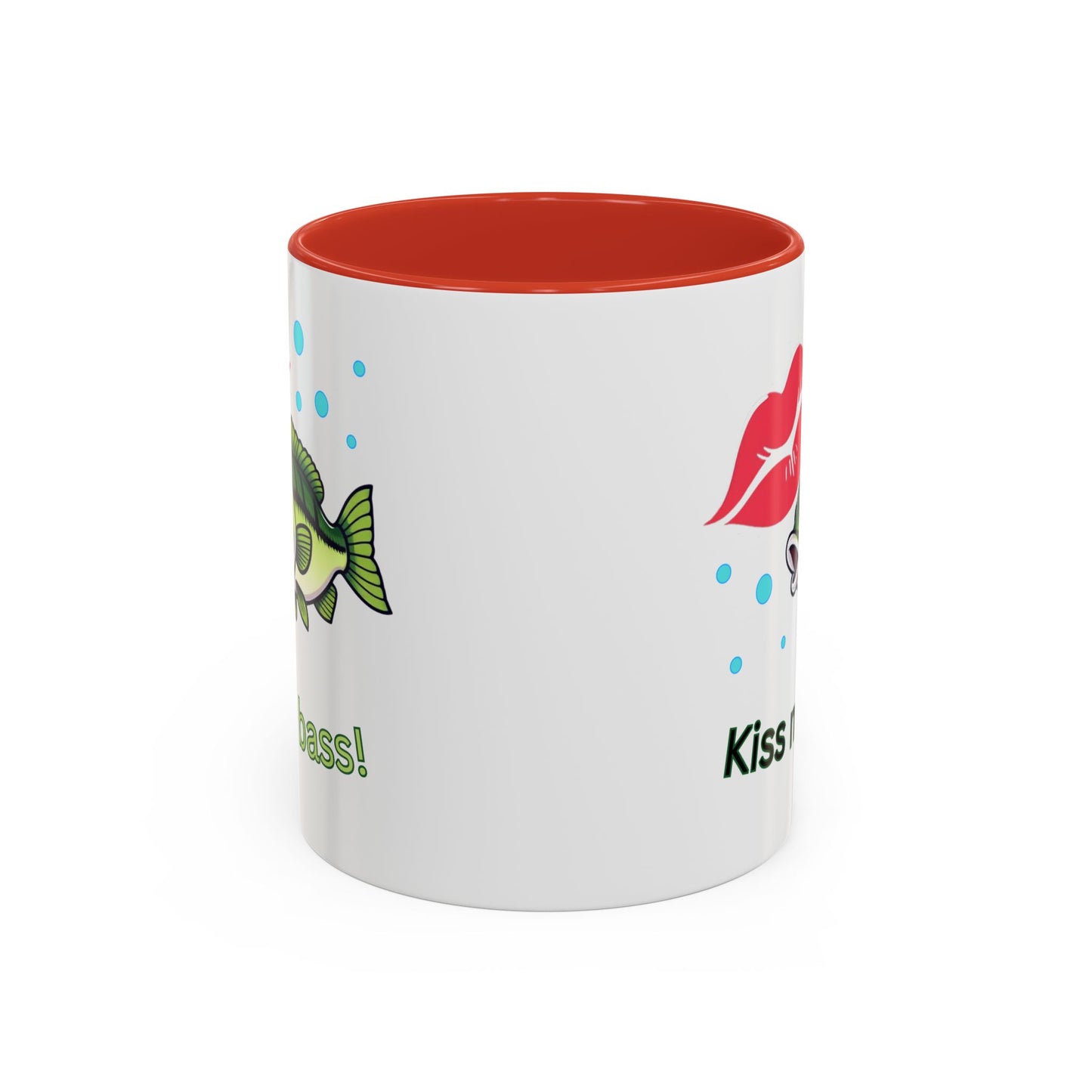 Funny Fishing Mug, Kiss My Bass Coffee Cup, Great for Anglers, Unique Gift for Dad, Humorous Fishing Lover Present, 11oz