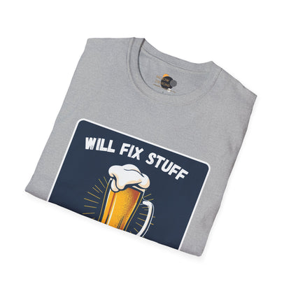 Funny Beer Fix Shirt | Unisex Softstyle Tee for Beer Lovers, Great Gift for Father's Day, Birthdays, Casual Wear, DIY Enthusiasts