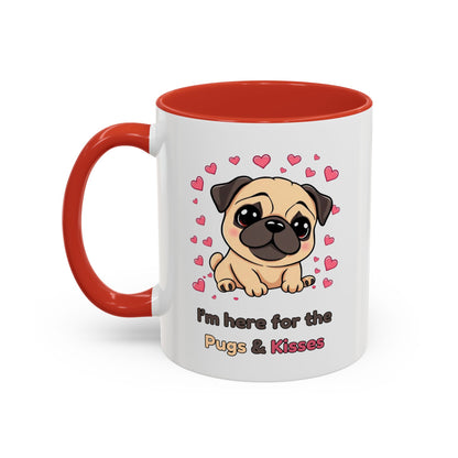 Cute Pug Accent Coffee Mug | Perfect Gift for Dog Lovers, Valentine's Day, Pet Owners, Home Decor, Funny Mug