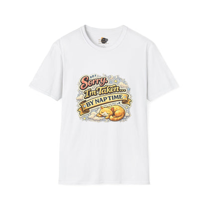 Sorry I’m Taken By Naptime Cat T-Shirt — Cute Sleeping Cat Graphic, Valentine's Day