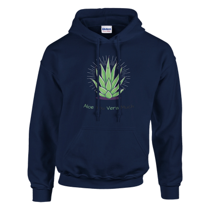 Aloe You Vera Much Classic Unisex Pullover Hoodie Navy