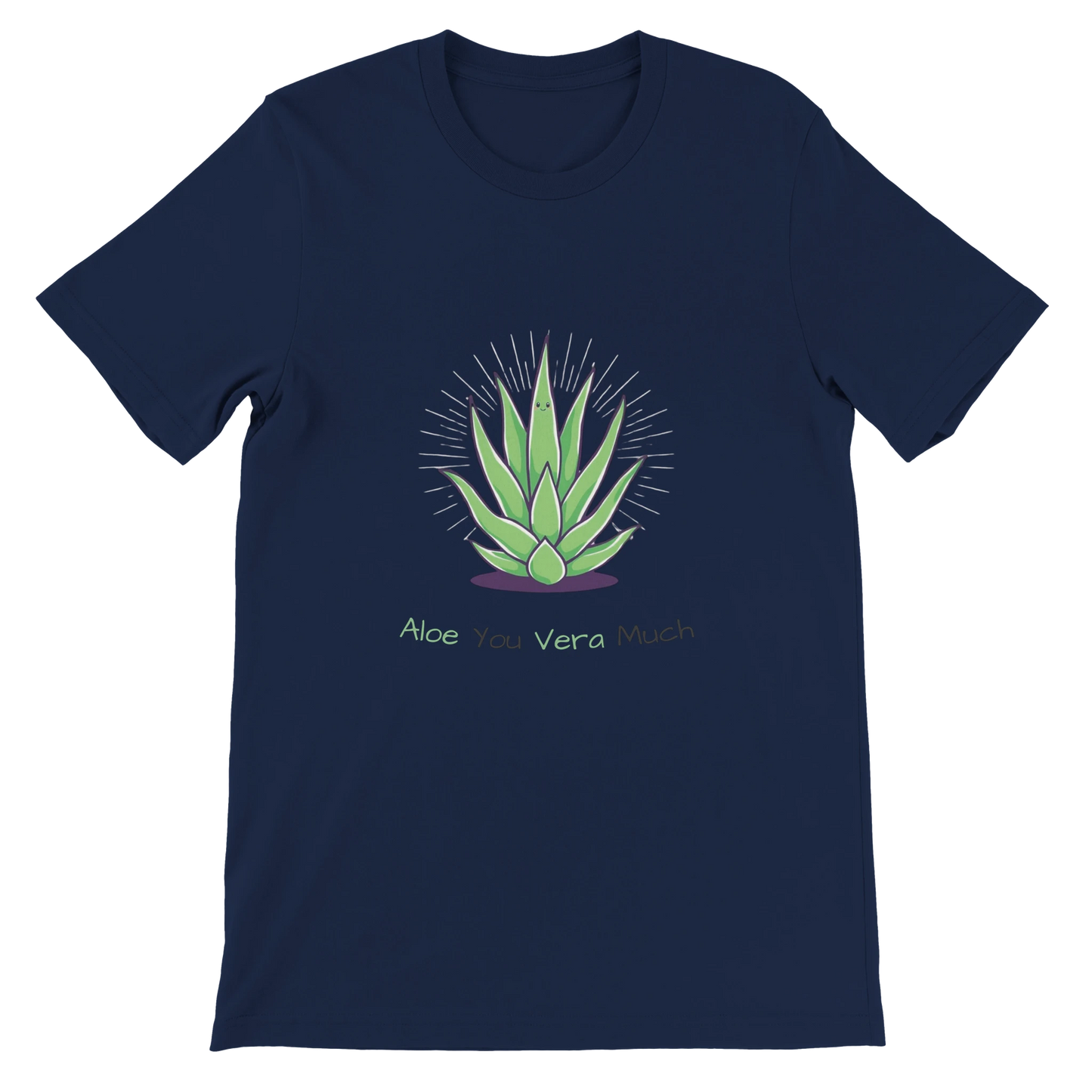 Aloe You Vera Much Premium Unisex Crewneck T-shirt Navy