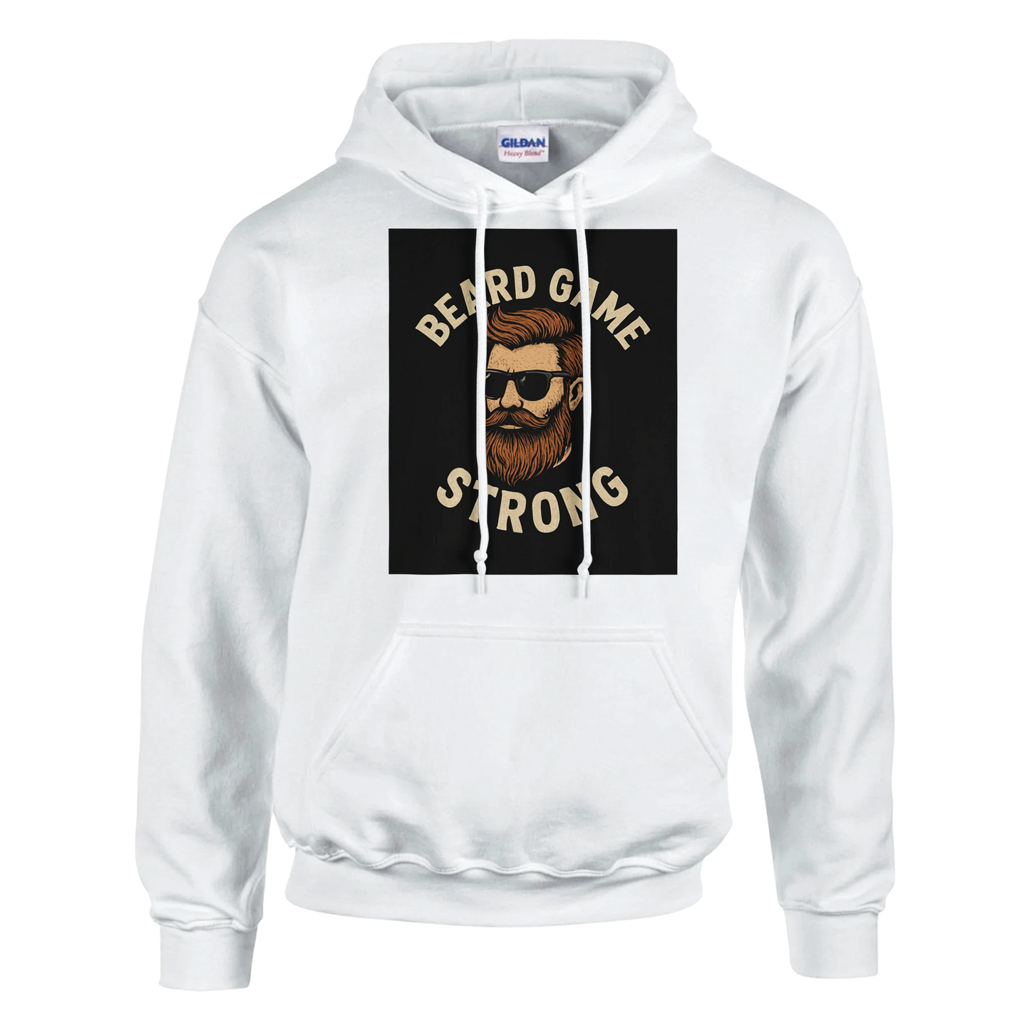 Beard game strong Classic Unisex Pullover Hoodie White