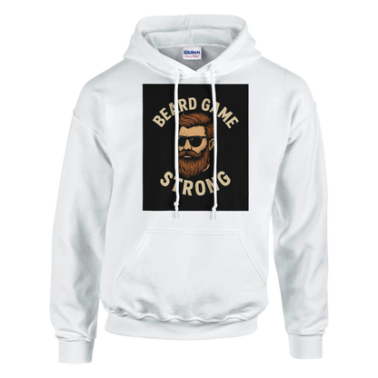 Beard game strong Classic Unisex Pullover Hoodie White