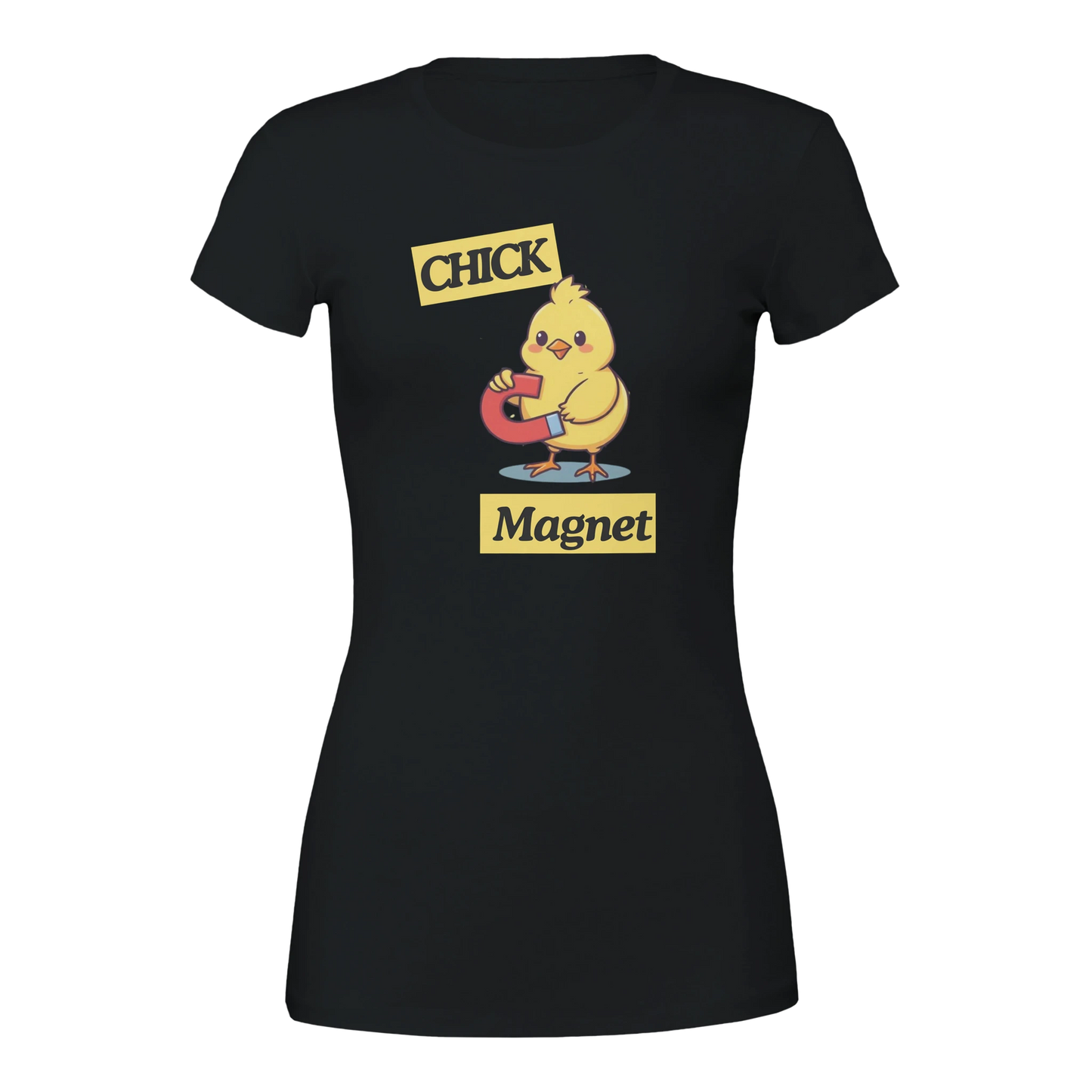 Chick Magnet Premium Womens Crewneck T-shirt Black