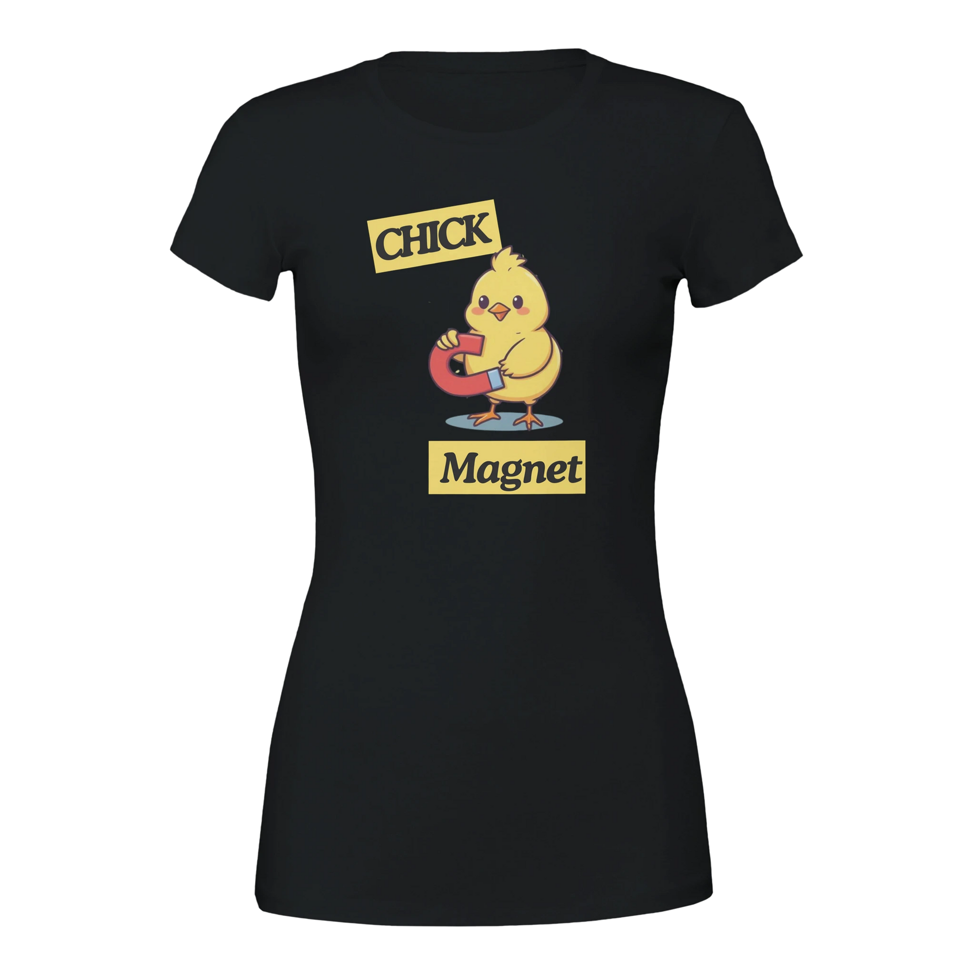 Chick Magnet Premium Womens Crewneck T-shirt Black