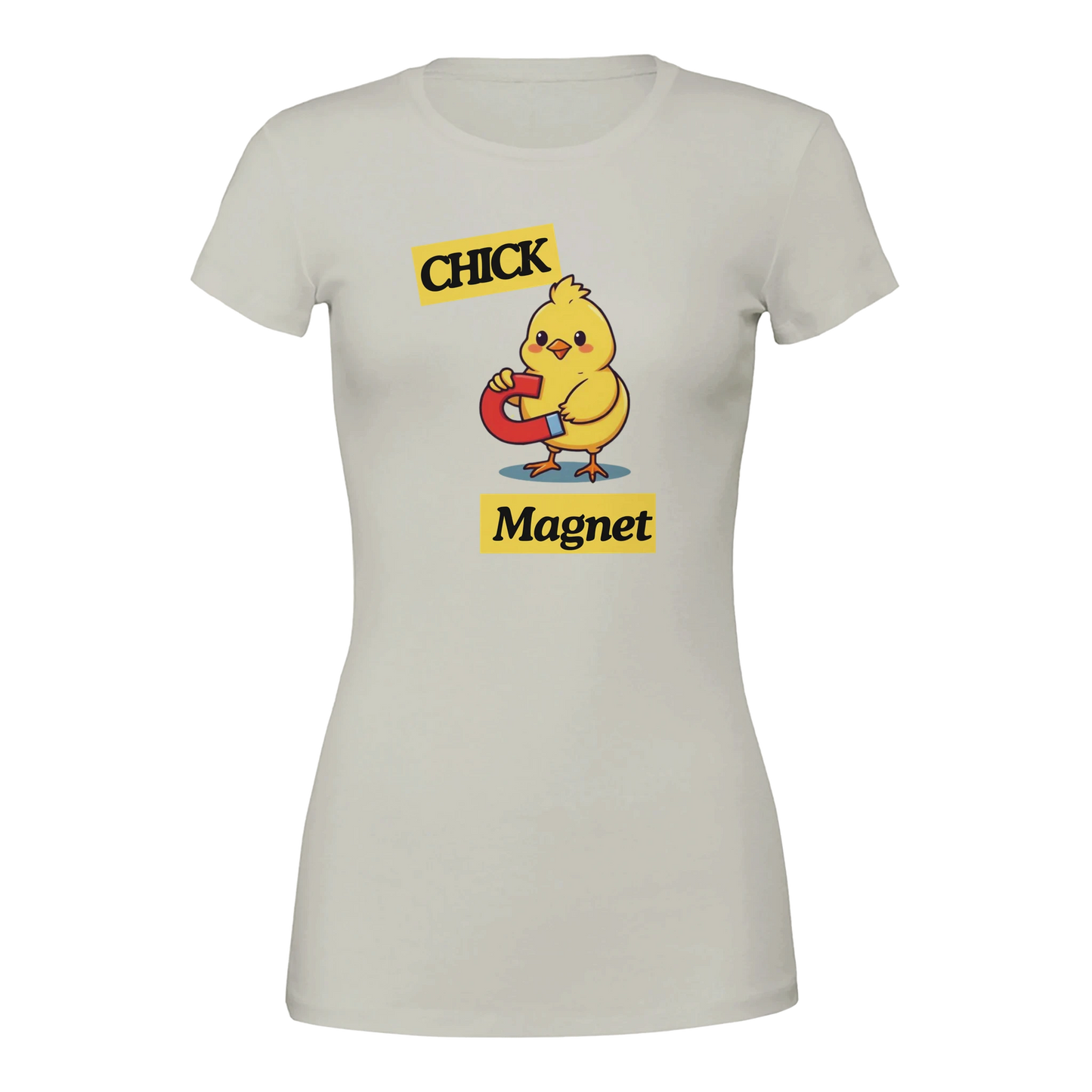 Chick Magnet Premium Womens Crewneck T-shirt Grey