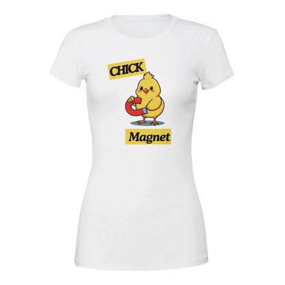 Chick Magnet Premium Womens Crewneck T-shirt White