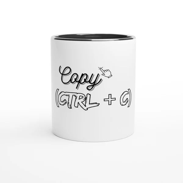 Copy White 11oz Ceramic Mug with Color Inside