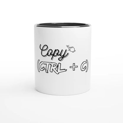 Copy White 11oz Ceramic Mug with Color Inside