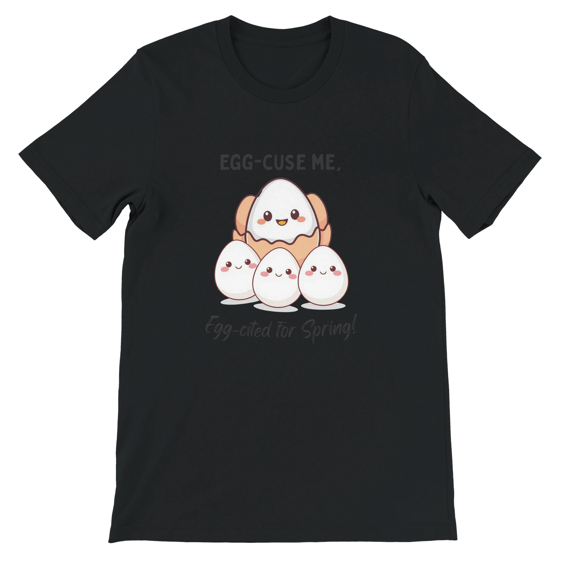 Egg-cited for Spring Premium Unisex Crewneck T-shirt Black