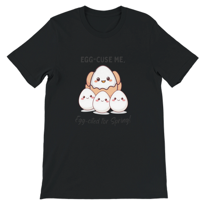 Egg-cited for Spring Premium Unisex Crewneck T-shirt Black