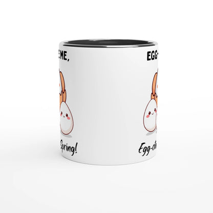 Egg-cited for Spring White 11oz Ceramic Mug with Color Inside