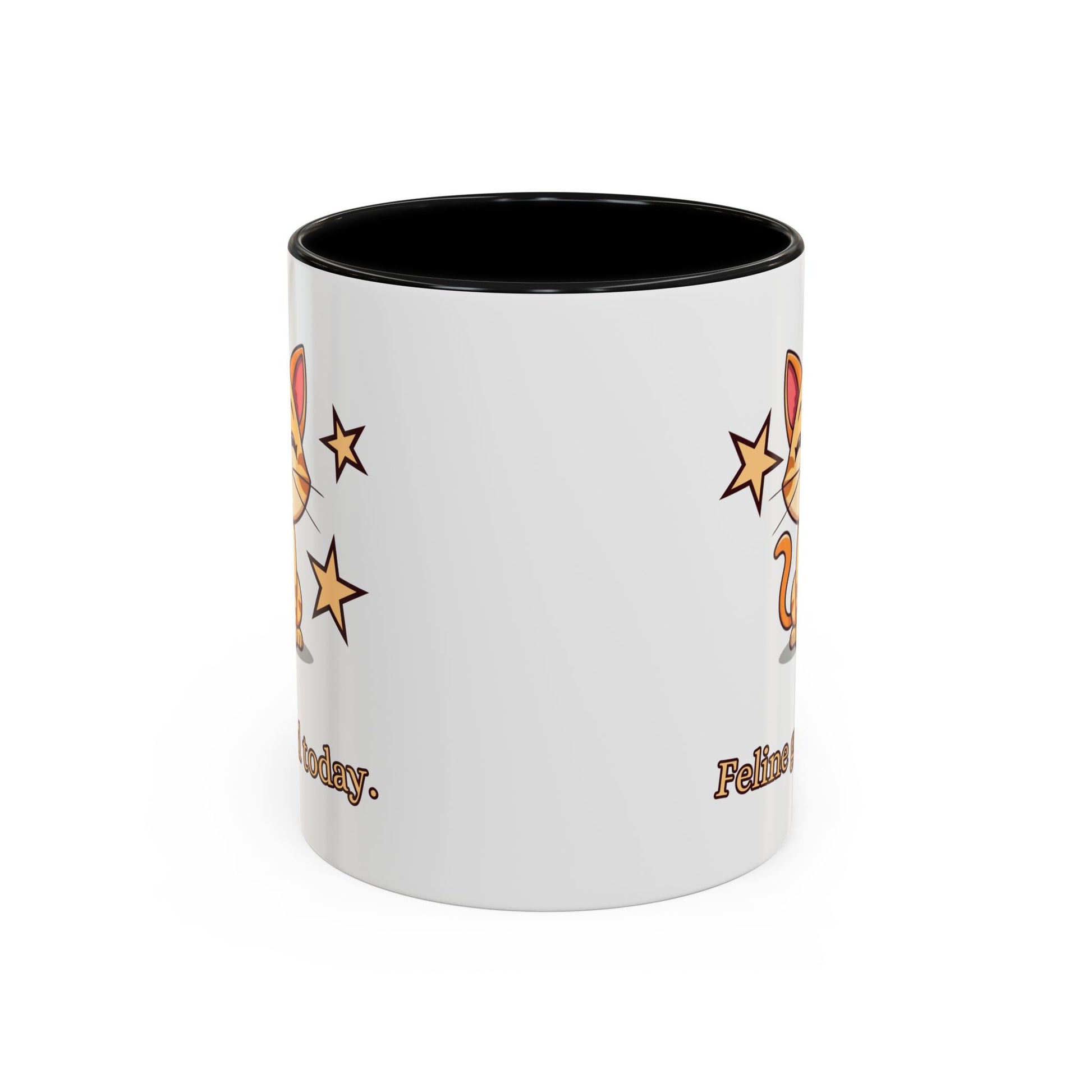 Feline Good Today Mug - Cute Cat Coffee Mug, Cat Lover Gift, Coffee Lover Mug, Fun Cat Mug, Feline Inspired Drinkware Side Black