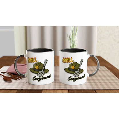 Grill sergeant White 11oz Ceramic Mug with Color Inside 4