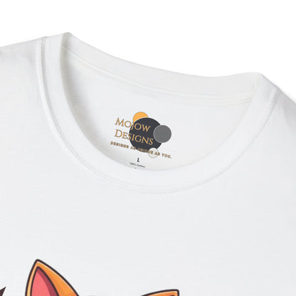 Happy Cat T-Shirt | Fun Unisex Tee | Cute Gift for Cat Lovers | Feline Good Today Shirt | Casual Wear & Birthday Gift Label White