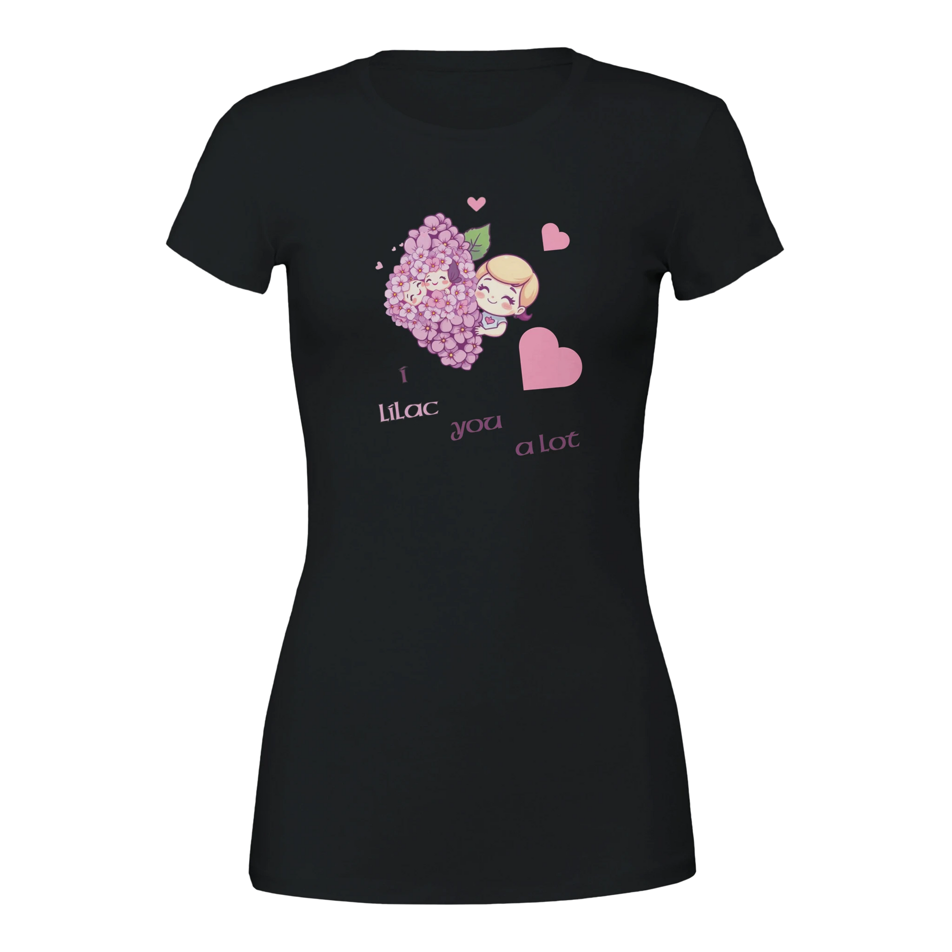 I Lilac You a Lot Premium Womens Crewneck T-shirt Black