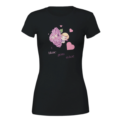 I Lilac You a Lot Premium Womens Crewneck T-shirt Black