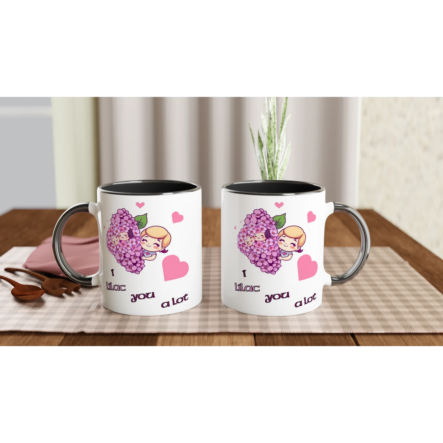 I Lilac You a Lot White 11oz Ceramic Mug with Color Inside