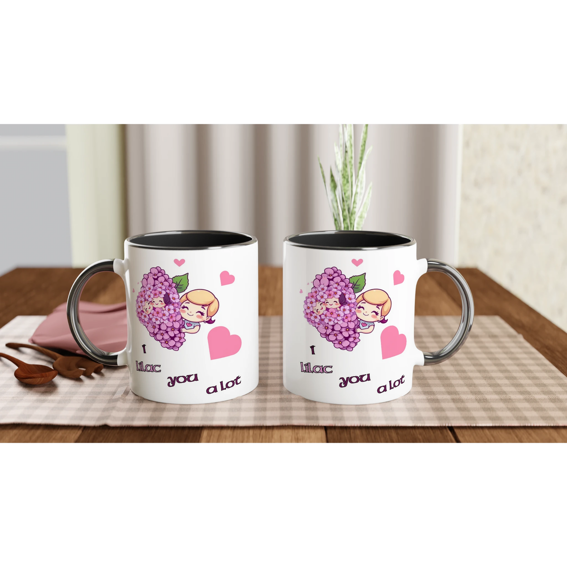 I Lilac You a Lot White 11oz Ceramic Mug with Color Inside