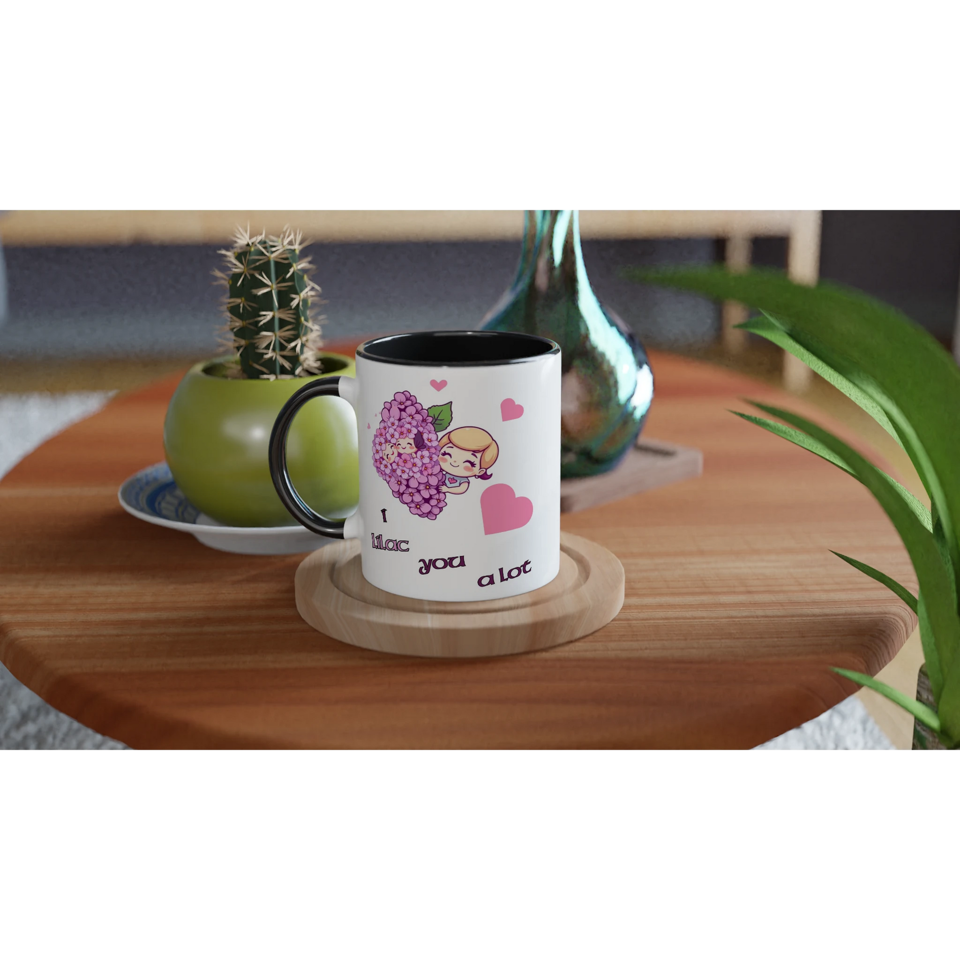 I Lilac You a Lot White 11oz Ceramic Mug with Color Inside