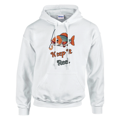 Keep It Reel Classic Unisex Pullover Hoodie White