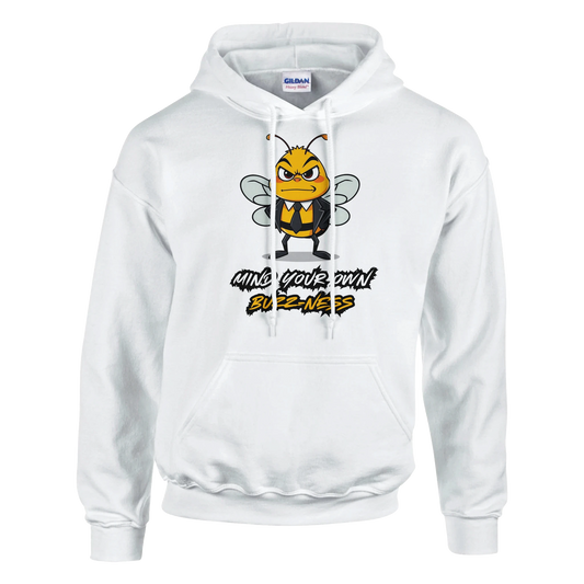 Mind your own buzz-ness Classic Unisex Pullover Hoodie White