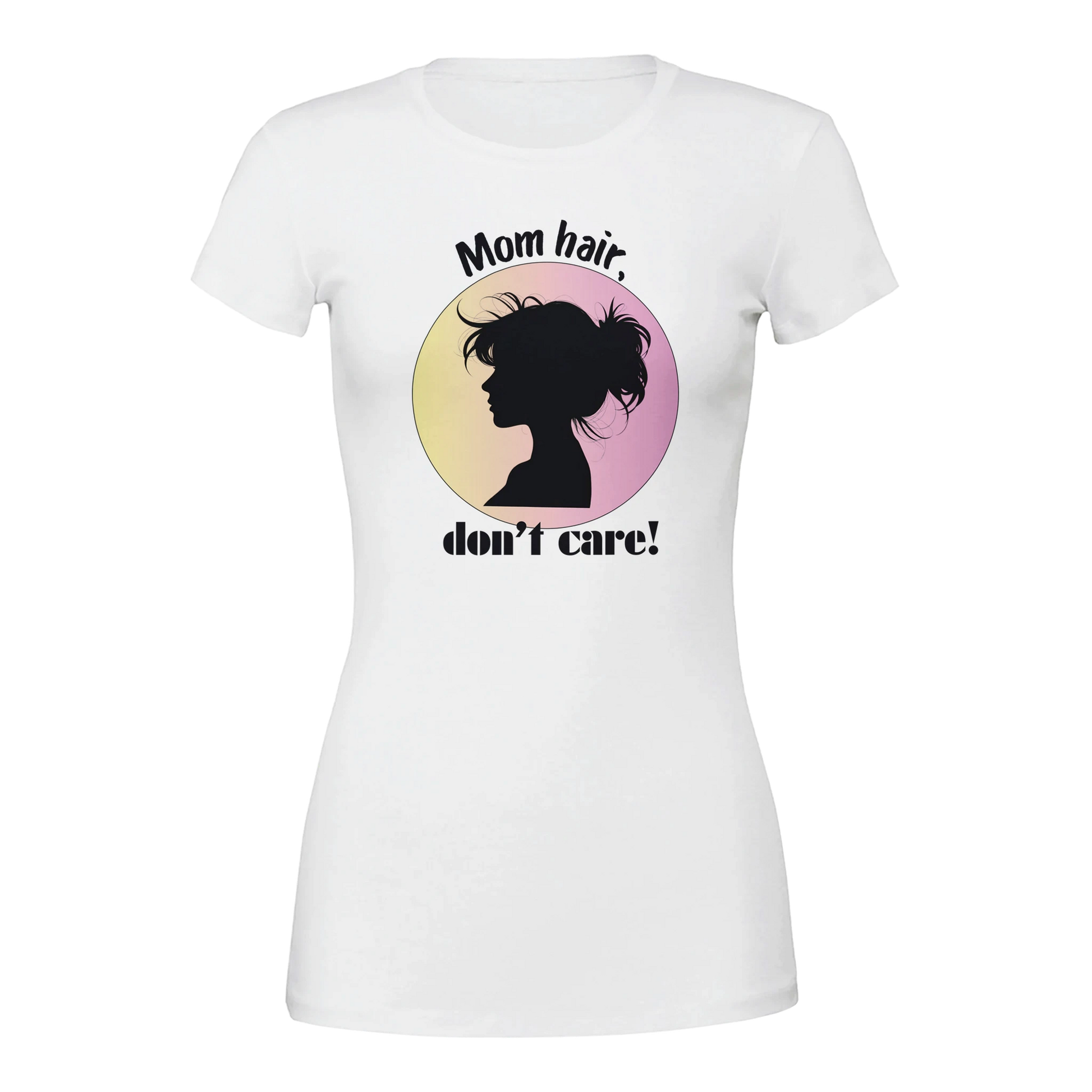 Mom hair, don’t care Premium Womens Crewneck T-shirt White