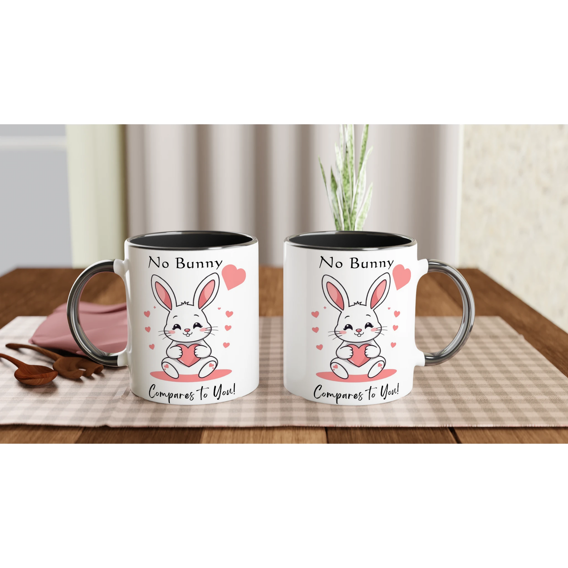 No bunny compares to you White 11oz Ceramic Mug with Color Inside