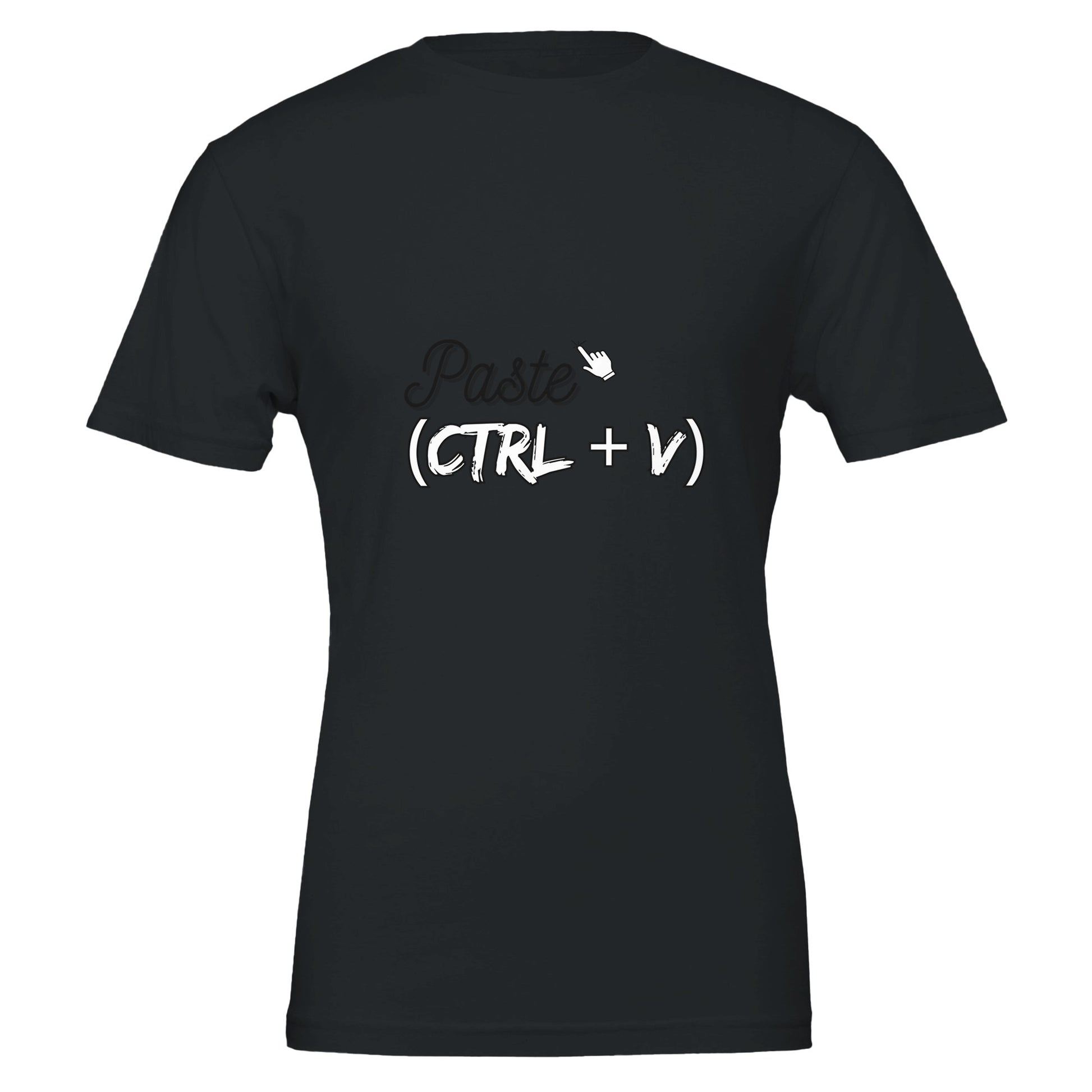 Paste Premium Unisex Crewneck T-shirt Black