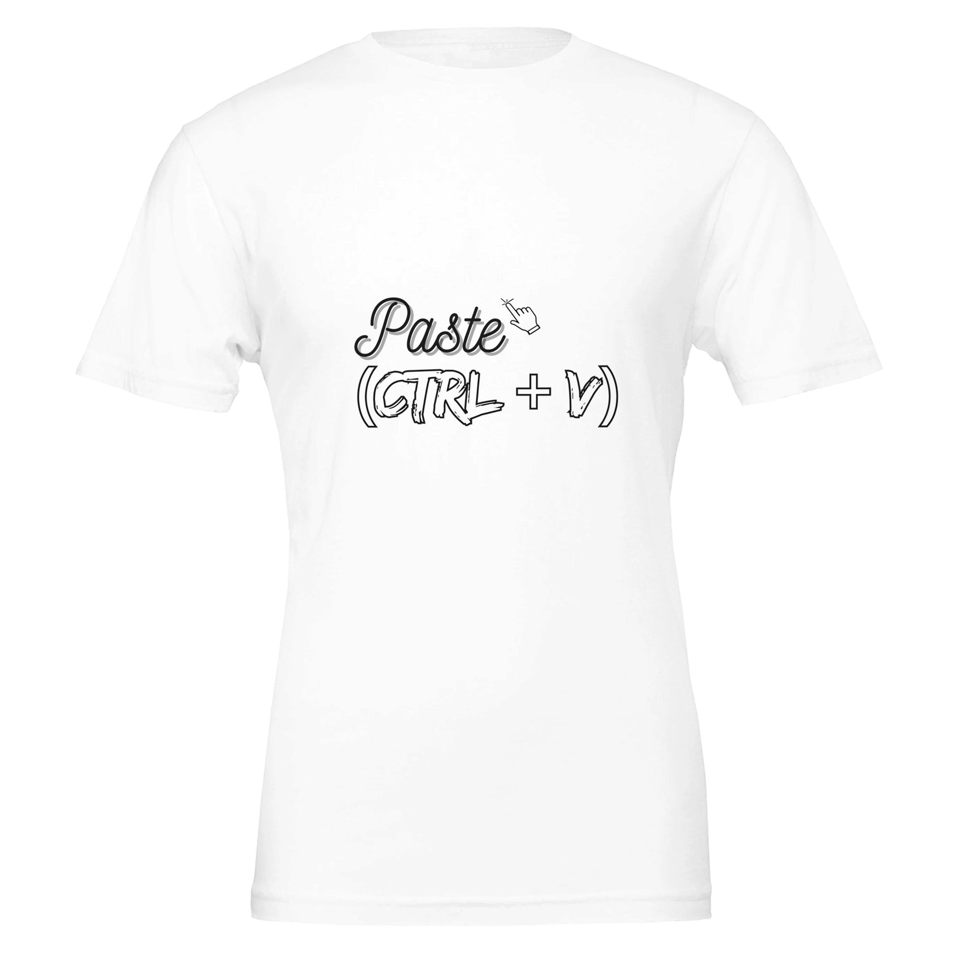 Paste Premium Unisex Crewneck T-shirt White