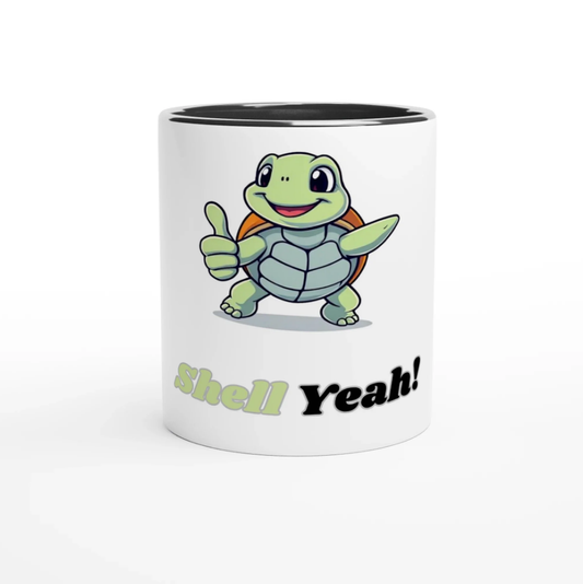 Shell Yeah White 11oz Ceramic Mug with Color Inside