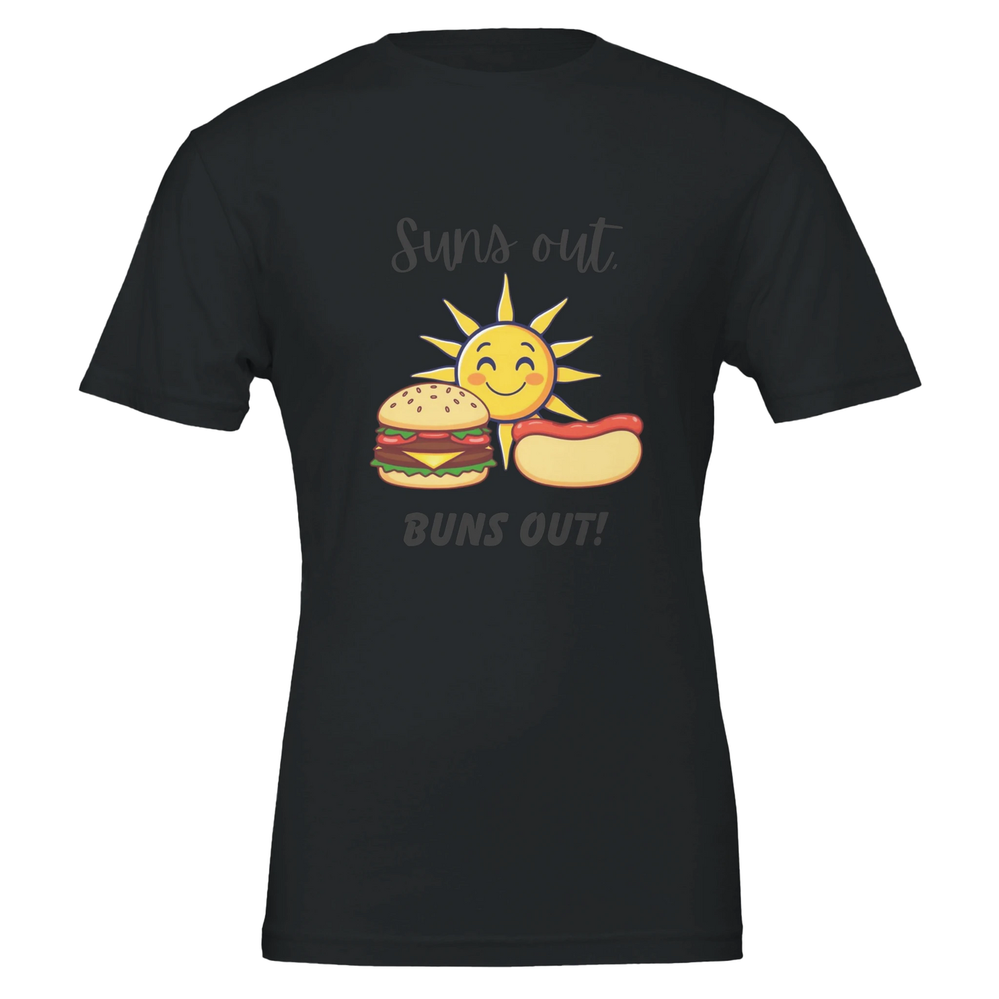 Suns out, Buns out Premium Unisex Crewneck T-shirt Black