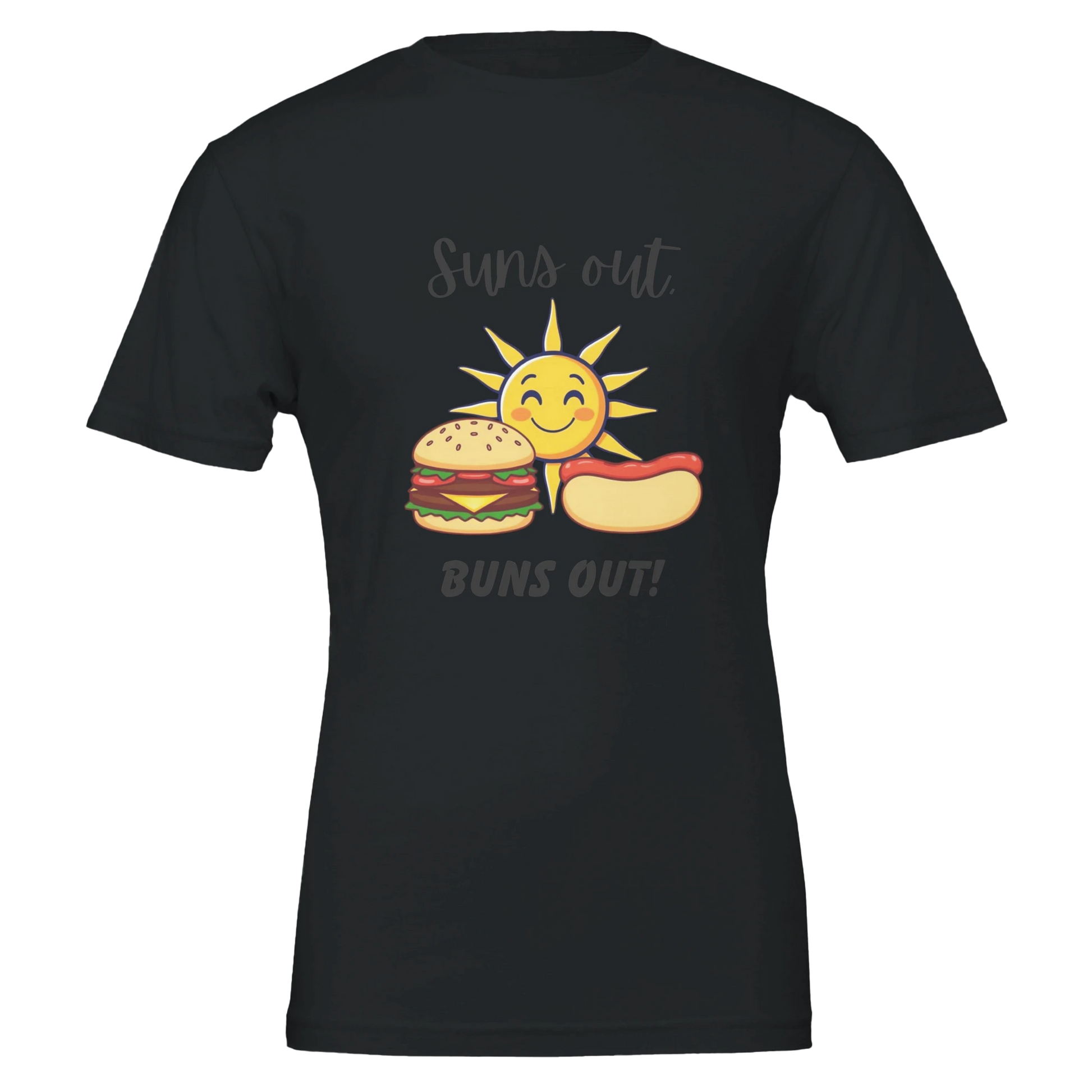 Suns out, Buns out Premium Unisex Crewneck T-shirt Black