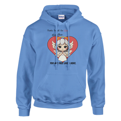 Thanks for the Love, Mom Above Classic Unisex Pullover Hoodie Blue