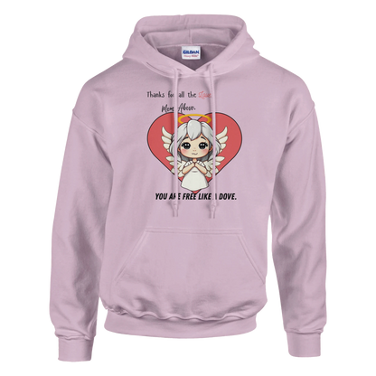 Thanks for the Love, Mom Above Classic Unisex Pullover Hoodie Pink