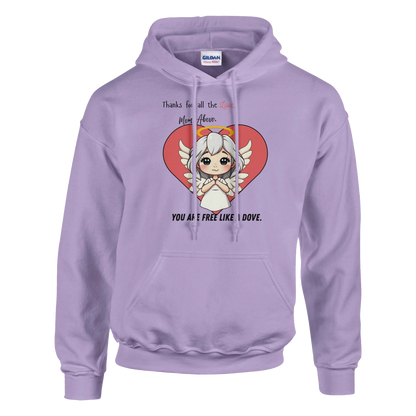 Thanks for the Love, Mom Above Classic Unisex Pullover Hoodie Purple