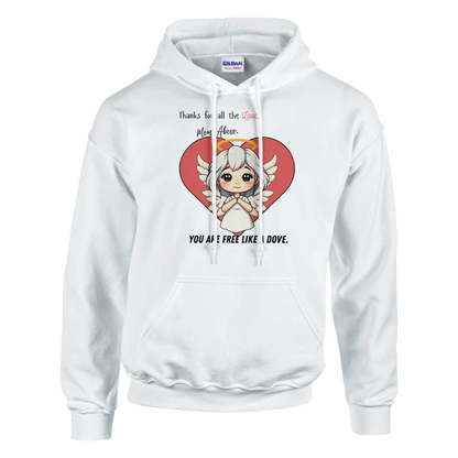 Thanks for the Love, Mom Above Classic Unisex Pullover Hoodie White