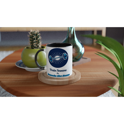 Train Insane or Remain the Same White 11oz Ceramic Mug with Color Inside
