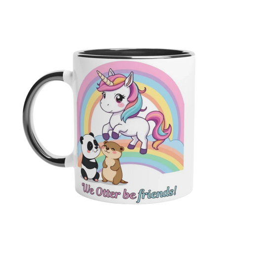 We otter be friends White 11oz Ceramic Mug with Color Inside