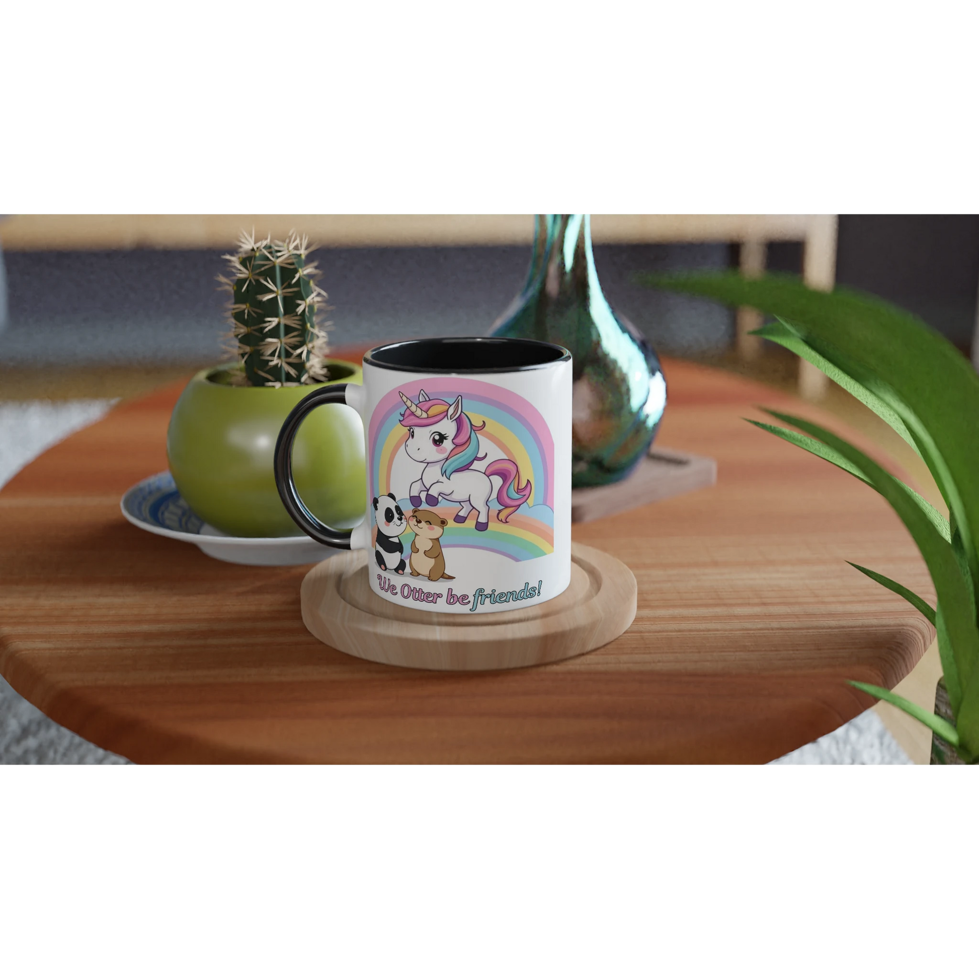 We otter be friends White 11oz Ceramic Mug with Color Inside