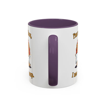 Whimsical Coffee Mug with Lion Design - Perfect for Cat Lovers, Funny Gift, Nap Enthusiast, Coffee Lovers, Cute Animal Gifts Handle Purple