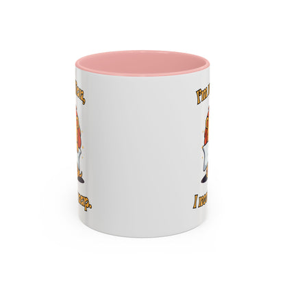 Whimsical Coffee Mug with Lion Design - Perfect for Cat Lovers, Funny Gift, Nap Enthusiast, Coffee Lovers, Cute Animal Gifts Side Pink