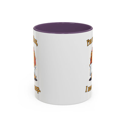Whimsical Coffee Mug with Lion Design - Perfect for Cat Lovers, Funny Gift, Nap Enthusiast, Coffee Lovers, Cute Animal Gifts Side Purple