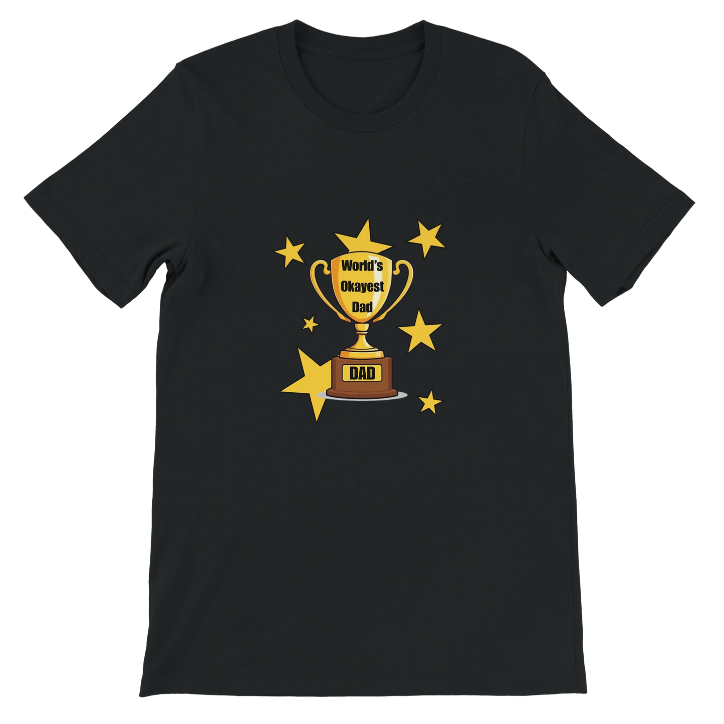 World’s Okayest Dad Premium Unisex Crewneck T-shirt Black