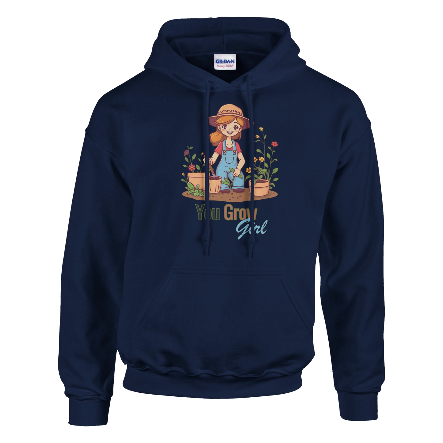 You Grow, Girl Classic Unisex Pullover Hoodie Navy