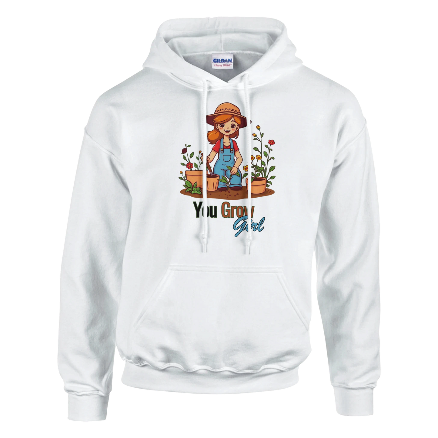 You Grow, Girl Classic Unisex Pullover Hoodie White