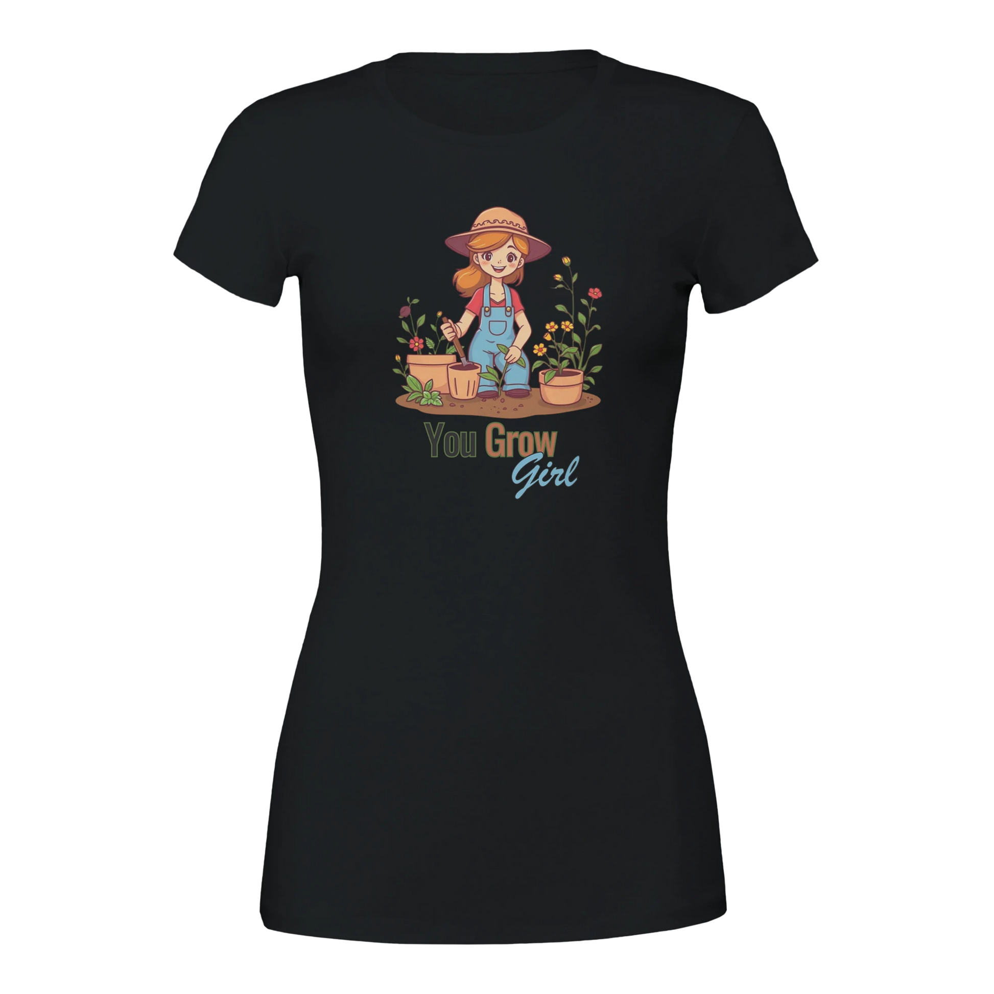 You Grow, Girl Premium Womens Crewneck T-shirt Black