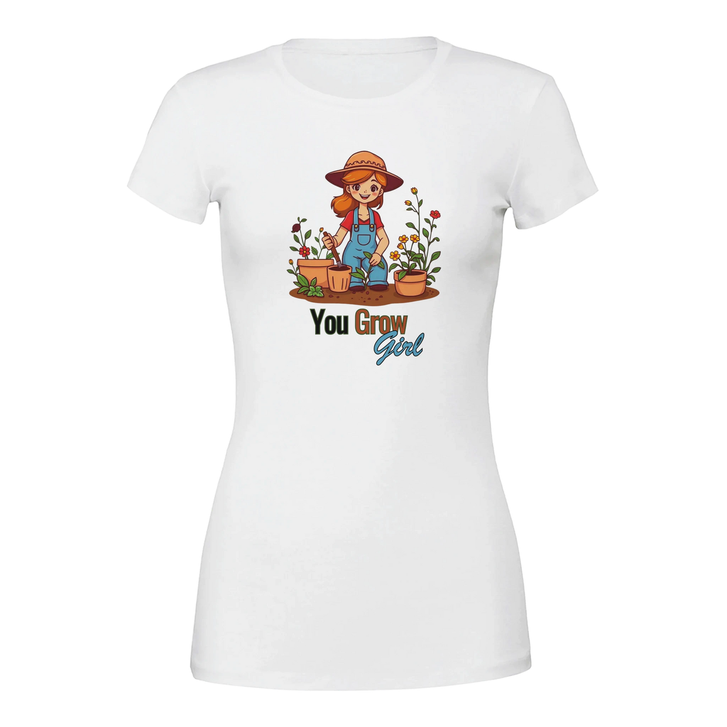 You Grow, Girl Premium Womens Crewneck T-shirt White