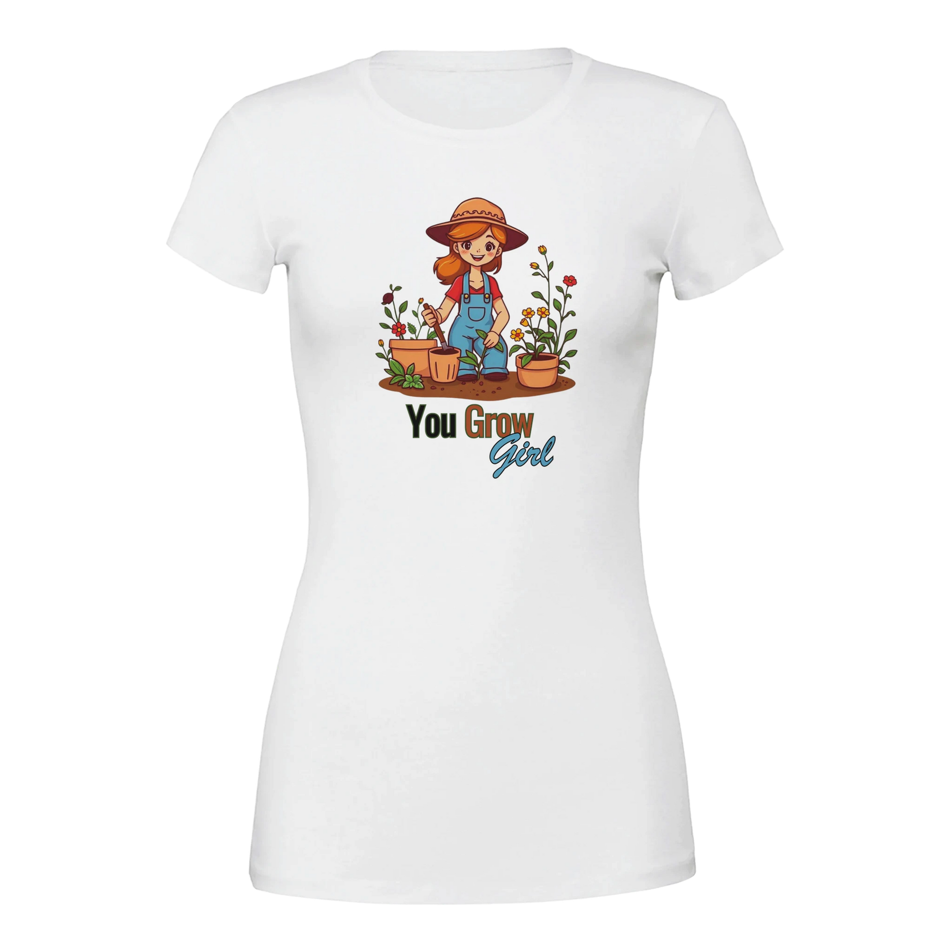 You Grow, Girl Premium Womens Crewneck T-shirt White